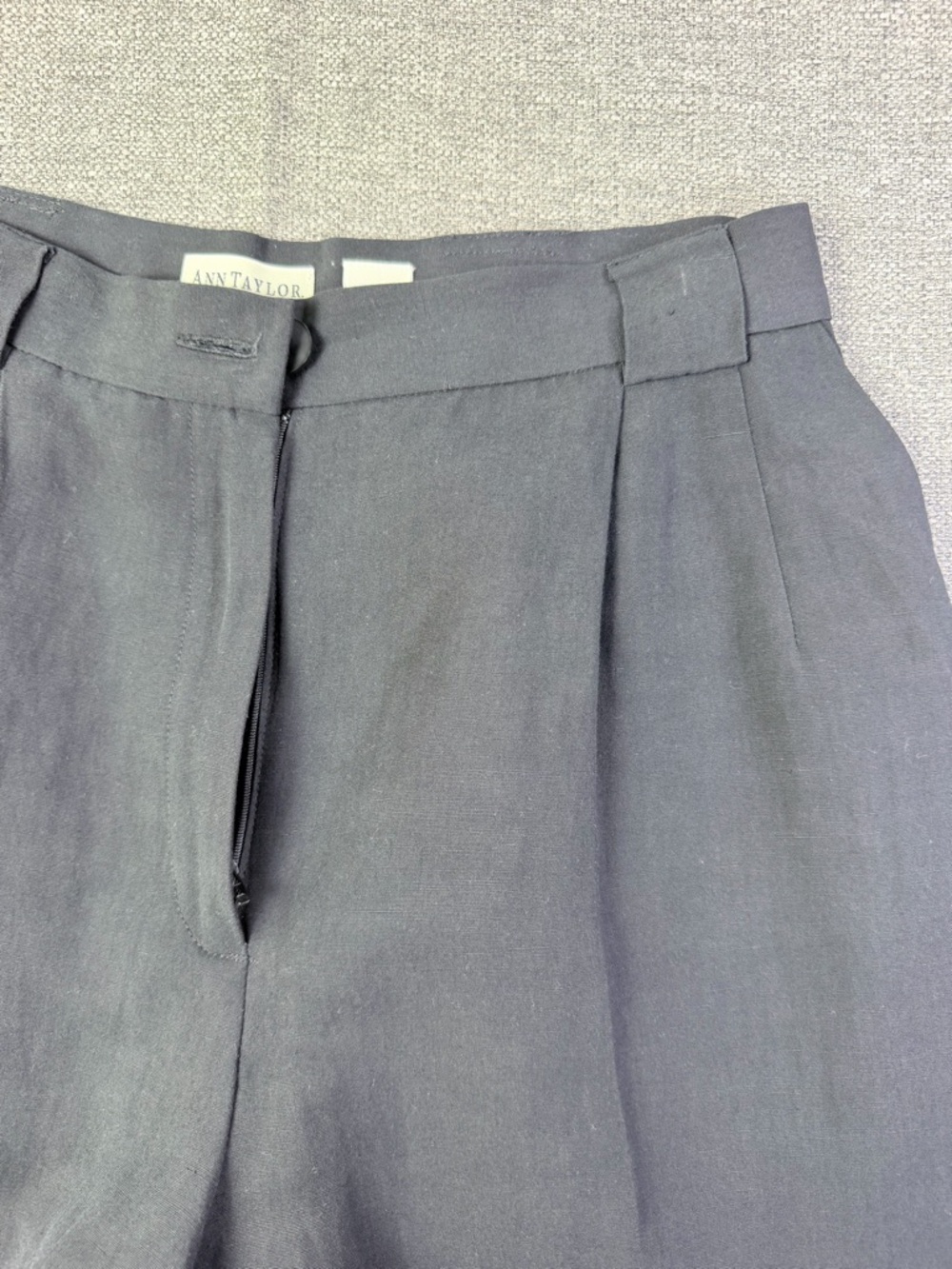 Ann Taylor Charcoal Black Pleated Bermuda Shorts - Picture 5 of 11